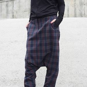 Winter Pants / Harem Pants / Drop Crotch Pants / Checkered Pants / Unisex Harem Pants / Boho Pants / Harem Trousers / Loose Pants