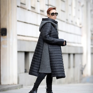 Grey ladies winter coat clearance