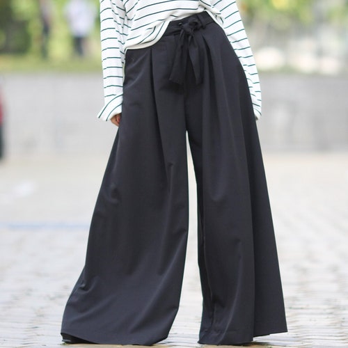 Wide Leg Wool Pants Palazzo Trouser Pants High Waisted - Etsy