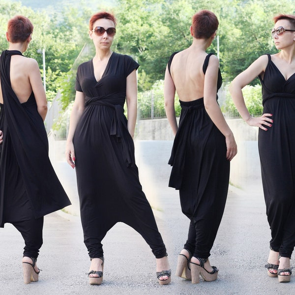 Infinity Jumpsuit/ Overalls for women/ Harem jumpsuit/ Multi way jumpsuit/ Infinity Dress/ Drop crotch jumpsuit/ Baggy Jumpsuit/ Romper