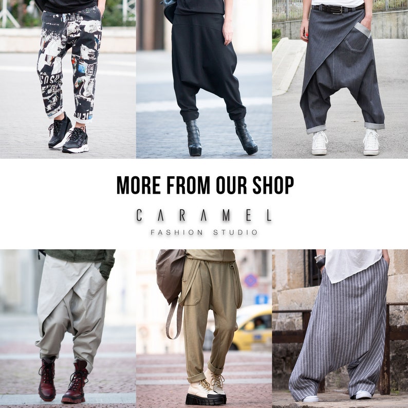 Brick wall/ Shorts men/ Capri Shorts/ Drop Crotch Pants/ Short Harem Pants Men/ Trousers for Men/ Basketball Shorts/ COTTON JERSEY/ Shorts image 9