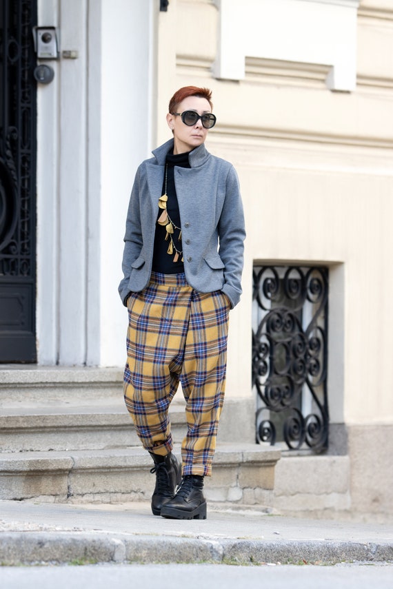 Baggy tartan cheap pants