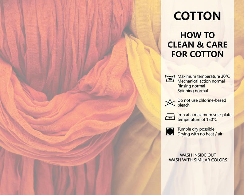 Care instructions and washing guide for jersey fabric