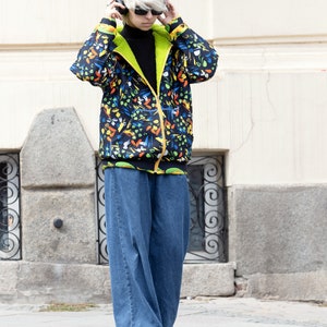 Cozy Multicolor Neoprene Jacket with Bear Lining image 6