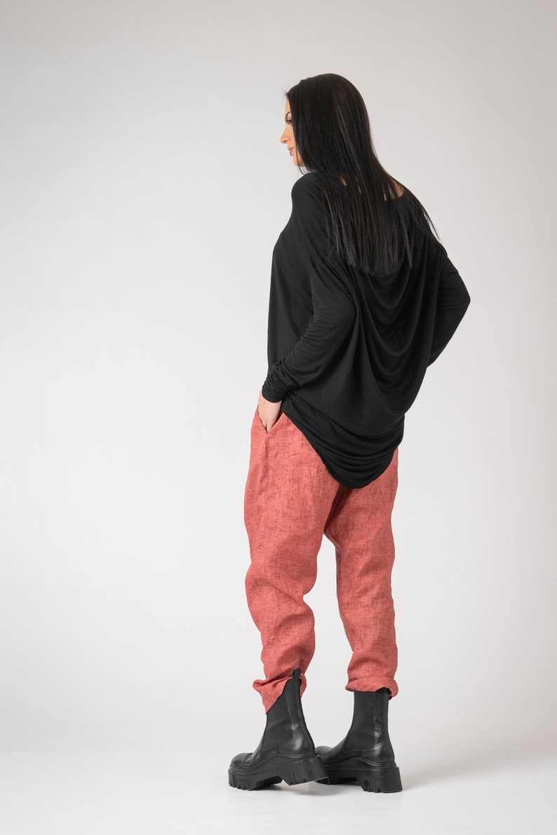 Linen pants/ Crotch Pants/ Baggy Pants/ Harem Pants Women/ Drop Crotch Pants/ Loose Pants/ Trousers women/ Alternative fashion/ NEW image 3