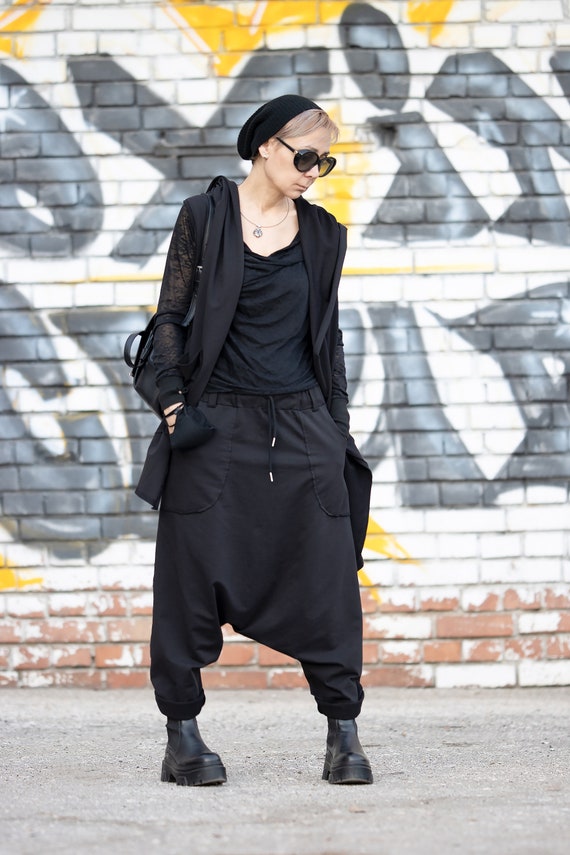 Harem Pants Women Men/ Unisex Drop Crotch Pants/ Loose Pants