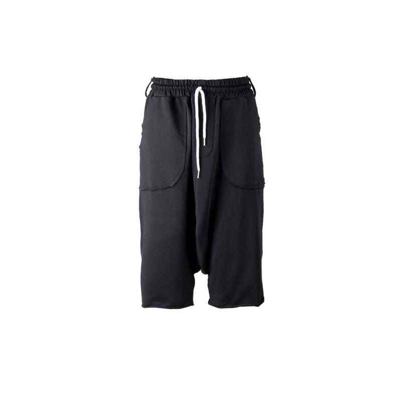 Brick wall/ Shorts men/ Capri Shorts/ Drop Crotch Pants/ Short Harem Pants Men/ Trousers for Men/ Basketball Shorts/ COTTON JERSEY/ Shorts image 7