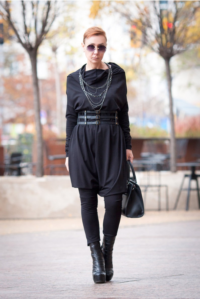 JUMPSUIT WITH DROP CROTCH PANT BLANCHES BLESSING