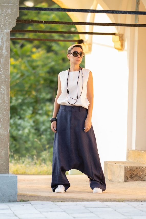 Drop Crotch Harem Pants Baggy Crotch Pants Baggy Drop Crotch Pants Top