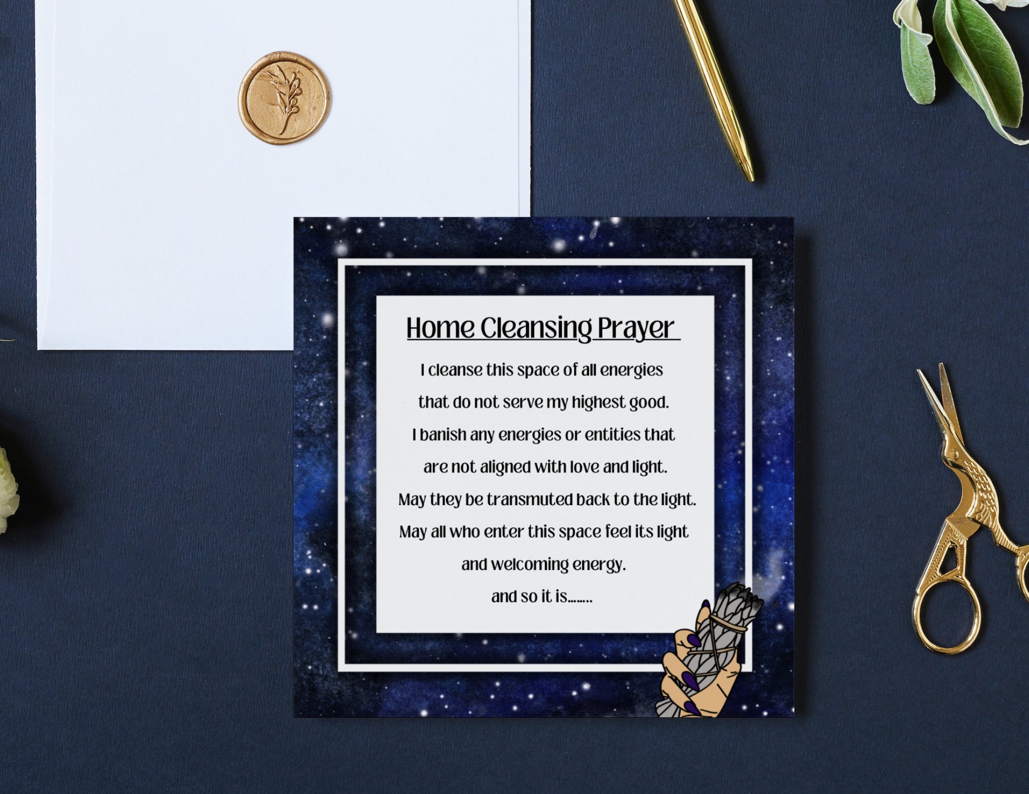 Printable Smudging Prayer Instant Digital Download, Smudging Ritual, Energy Cleansing Prayer ...