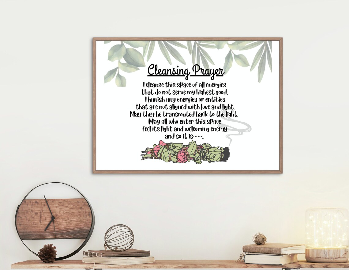 Printable Smudging Prayer Instant Digital Download, Smudging Ritual, Energy Cleansing Prayer ...