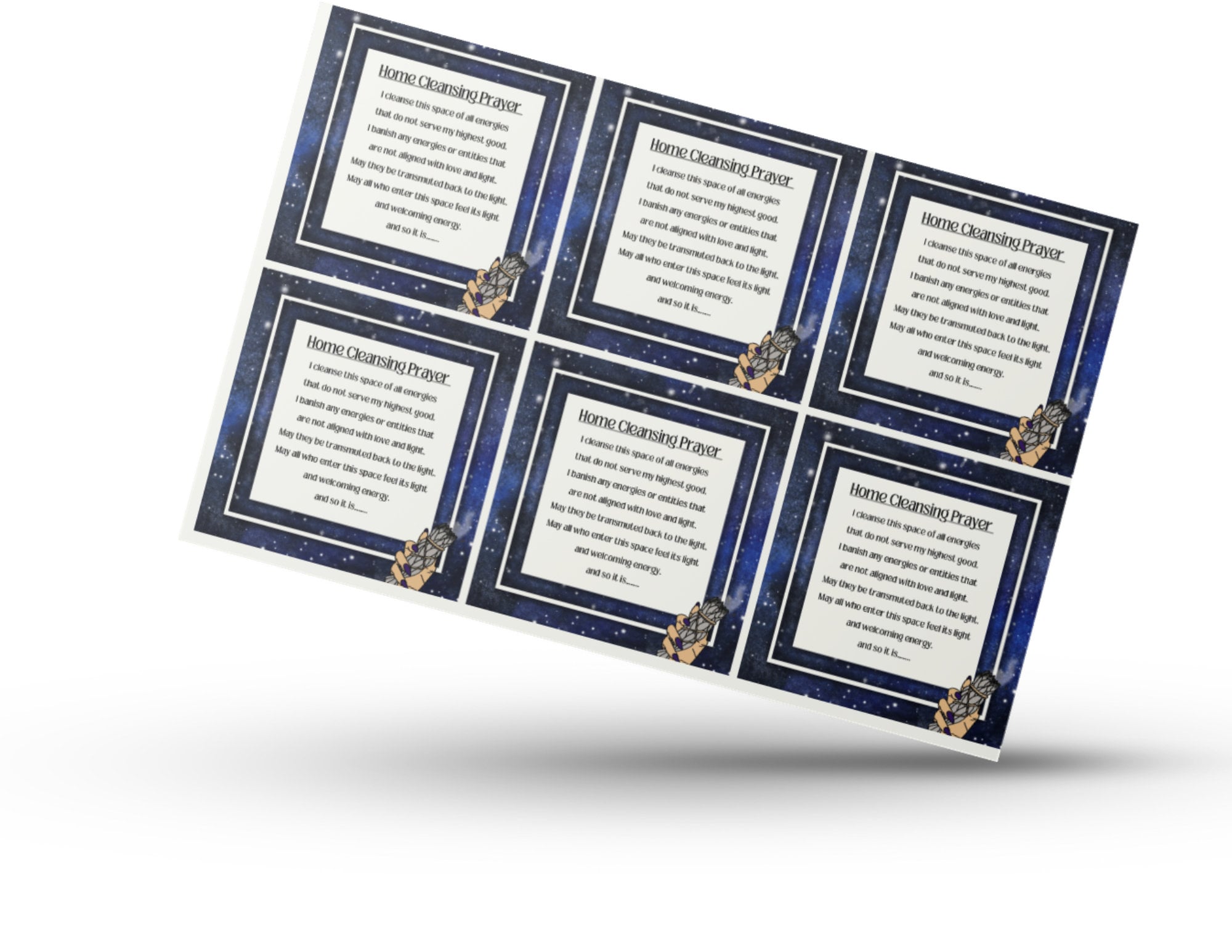 Printable Smudging Prayer Instant Digital Download, Smudging Ritual, Energy Cleansing Prayer ...