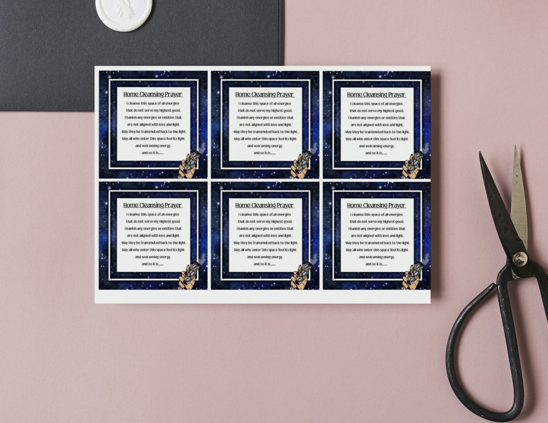 Printable Smudging Prayer Instant Digital Download, Smudging Ritual, Energy Cleansing Prayer ...