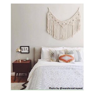 Macrame Wall Hanging large, Wall banner for headboard living room or Nursery decor, handmade boho chic decor model BELLA image 2