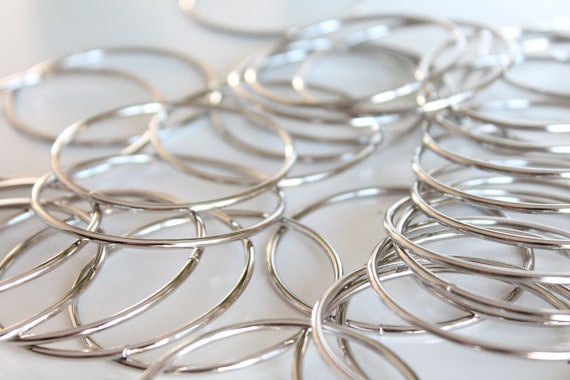 Bulk Buy: 2 2 Inch Brass Metal Craft Macrame Rings (10-pack)