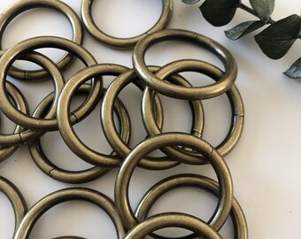 Antique gold ring 2 inches, Vintage look rings for macrame plant hanger , Metal antique look ring for sewing DIY