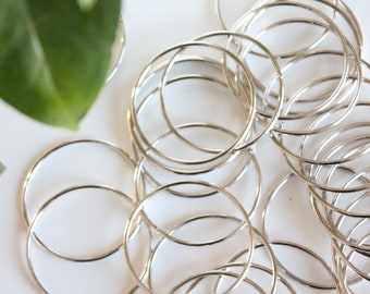 Stainless ring thin 2 inches, metal rings macrame DIY plant hanger, wholesale craft supply,  wedding nakpin ring