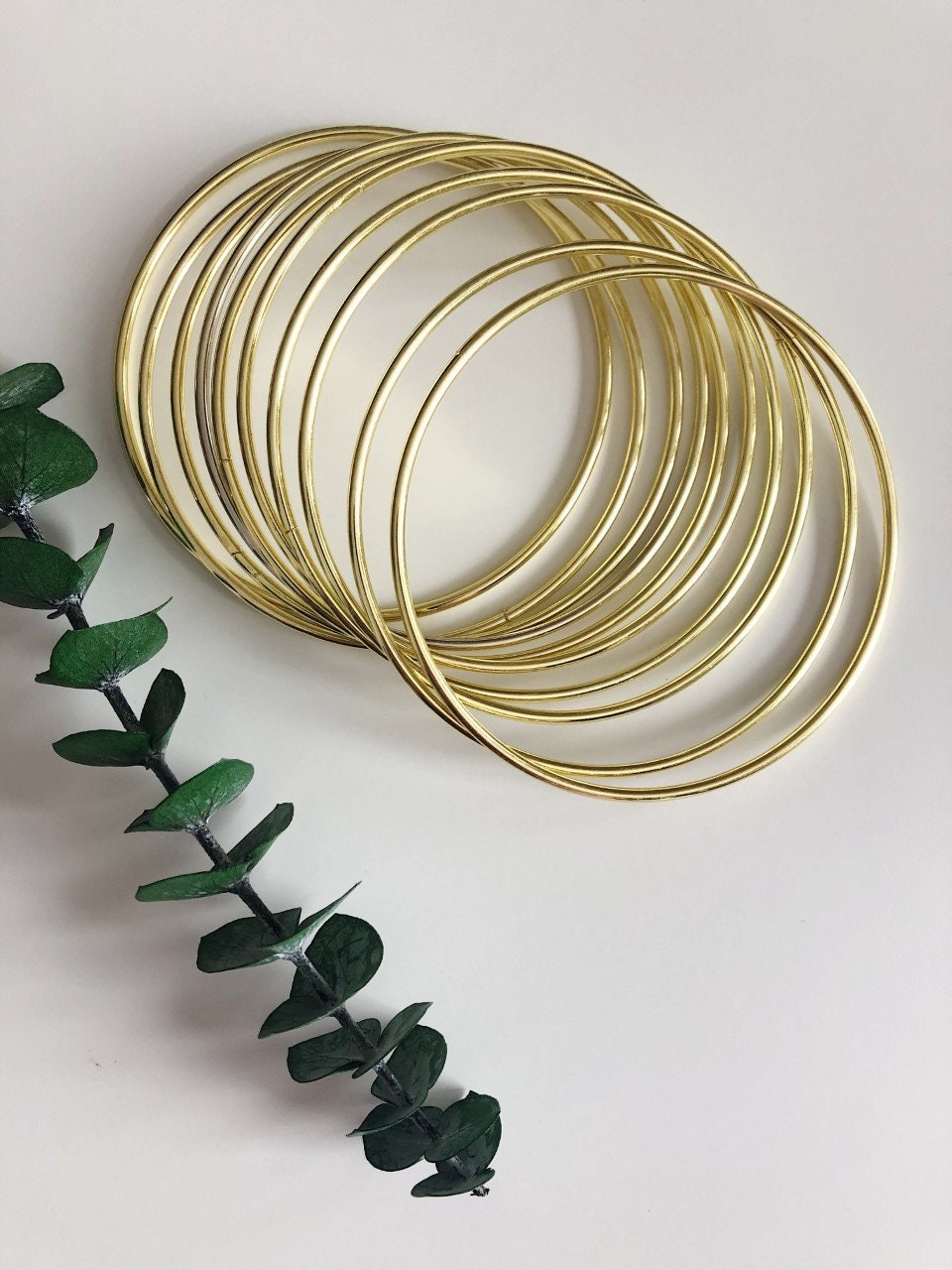 6 inch Gold Metal Rings Hoops for Crafts Bulk Wholesale 12 Pieces