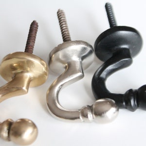 Decorative metal hook set of 3, bundle metal crochet for plant hanger, tassel hook wall, metal hook ceilling, crochet frame or other