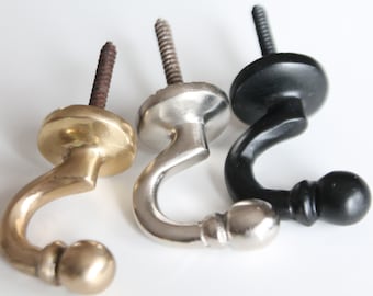 Decorative metal hook set of 3, bundle metal crochet for plant hanger, tassel hook wall, metal hook ceilling, crochet frame or other