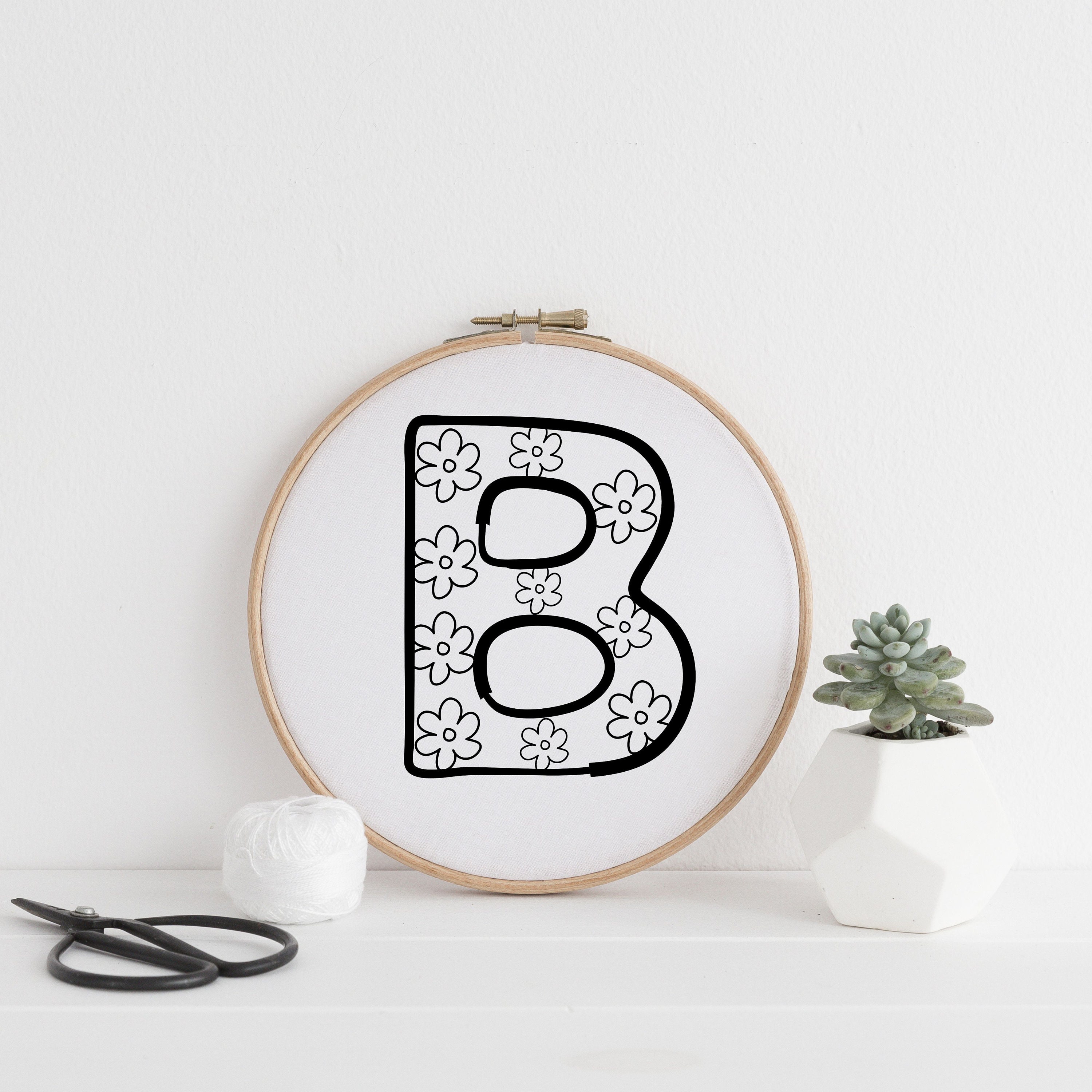 Anc Patterns Retro Alphabet Pattern for Embroidery, Template Retro Letter PDF for ...