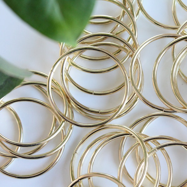 Gold ring thin 2 inches, metal brass rings macrame plant hanger, sewing ring 2 inches,  napkin ring DIY