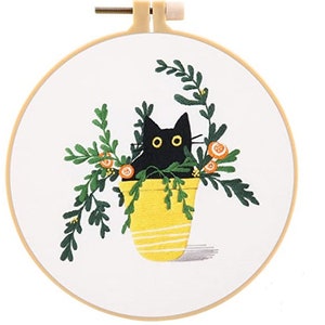 Embroidery Kit Cat Embroidery Kit 