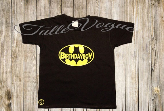 Birthday Boy T-shirt Batman Black and 