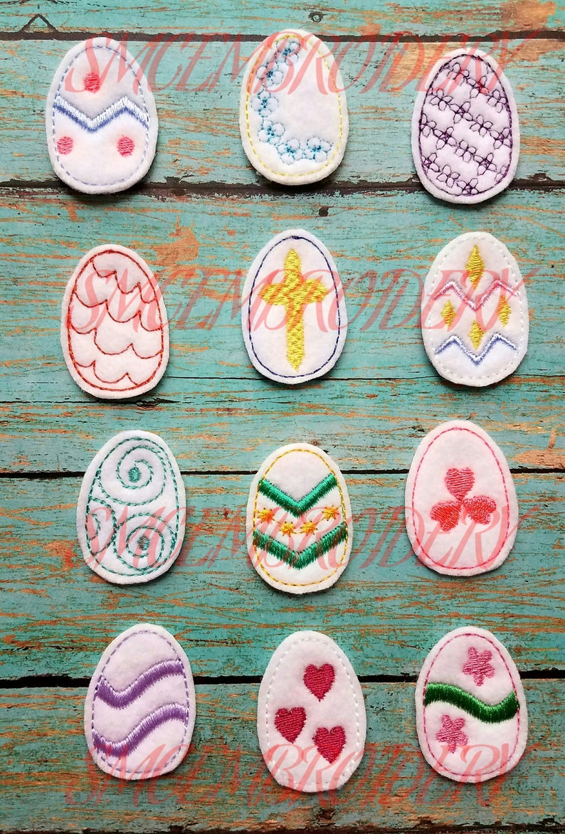 Easter Egg. Feltie.12 Embroidery Design Files Etsy