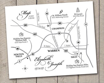 CUSTOM WEDDING MAP