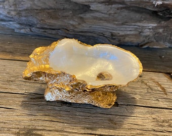 Oyster Shell Dish — Pearl & Gold