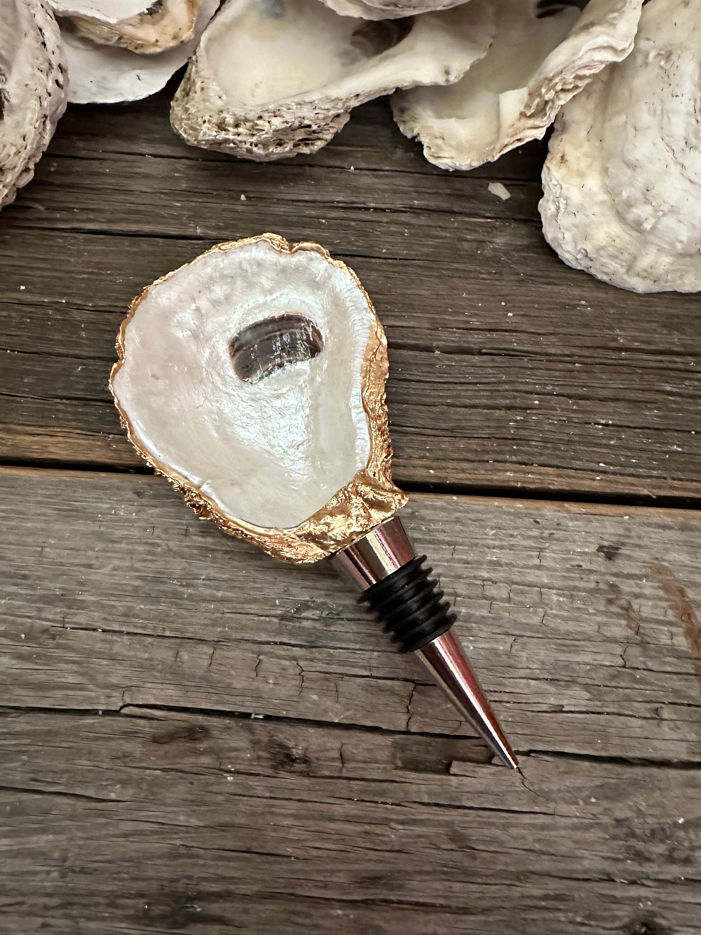 Oyster Shell Wine Stopper - Etsy