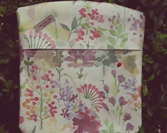 Oilcloth peg bag/ clothespin bag