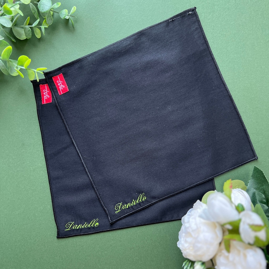 Silky Black Handkerchief 100 Organic Cotton Sateen Can Be Etsy