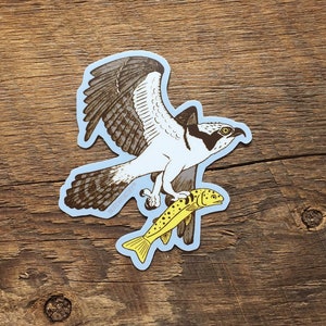 Osprey-sticker, sticker dieren in het wild, buitensticker, enkele gestanste vinylsticker