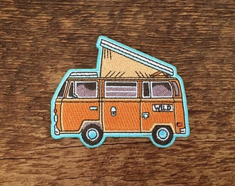 Camper Van Patch, Explore Patch, Single Embroidered Patch with Iron-on Patch