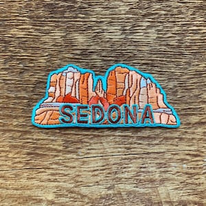 Sedona Arizona Patch, Cathedral Rock Patch, Single Embroidered Patch with Iron-on