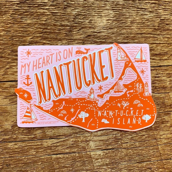 Nantucket Sticker, Nantucket Massachusetts Sticker, Single Die Cut Vinyl Sticker