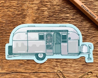 Vintage Camper Sticker, Waterproof Vinyl Die Cut Decal