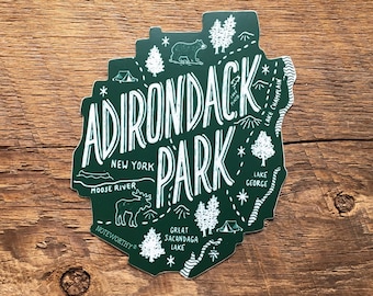 Adirondack Park Sticker, Adirondack State Park Sticker, Single Die Cut Vinyl Sticker