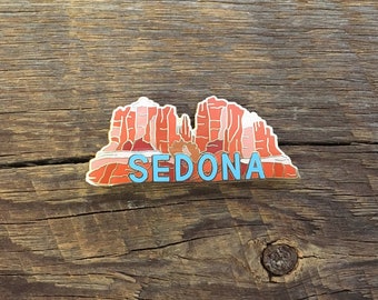 Sedona Arizona Enamel Pin, Cathedral Rock Pin, Single Hard Enamel Pin with Butterfly Clutch