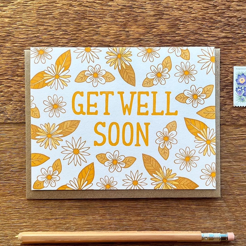 Hand Made Cards Get Well Etsy