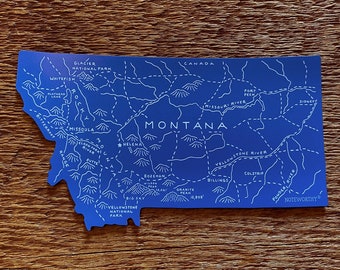 Montana Map Magnet, State of Montana, Fridge Magnet, Car Magnet, Single Die Cut Magnet