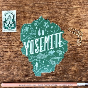 Sticker Yosemite, Sticker Parc National de Yosemite, Sticker vinyle découpé simple