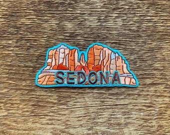 Sedona Arizona Patch, Cathedral Rock Patch, Single Embroidered Patch with Iron-on