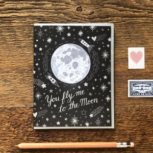 Vuelame a la Luna, a la Carta de la Luna, Tarjeta de la Luna, Tarjeta de Amor