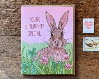 You're Somebunny Special, Bunny Love, Greeting Card, Blank Inside