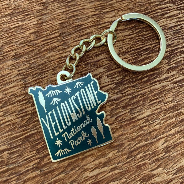 Yellowstone National Park Keychain Etsy