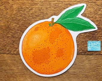 Orange Postcard, You're the Sweetest, Die Cut Letterpress Postcard