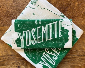 Yosemite Tea Towel, Yosemite National Park, Single Screen Printed Kitchen Towel